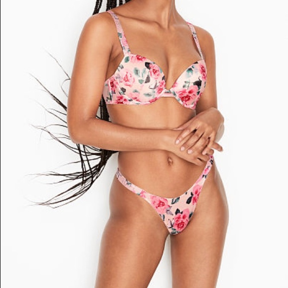 COPY - ‘Call Me Rose’ Shine Strap Brazilian Panty